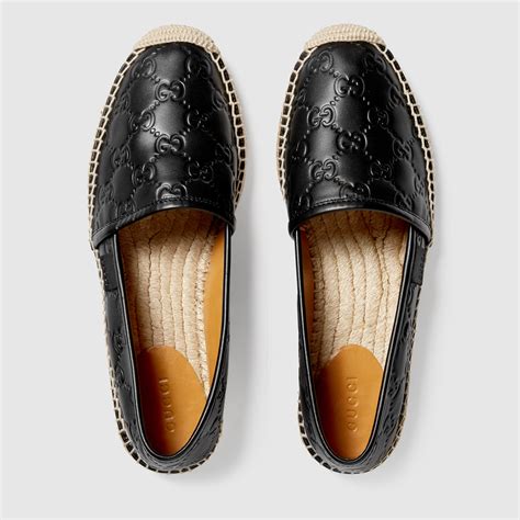 gucci leather espadrille flat|Gucci women's leather platform espadrille.